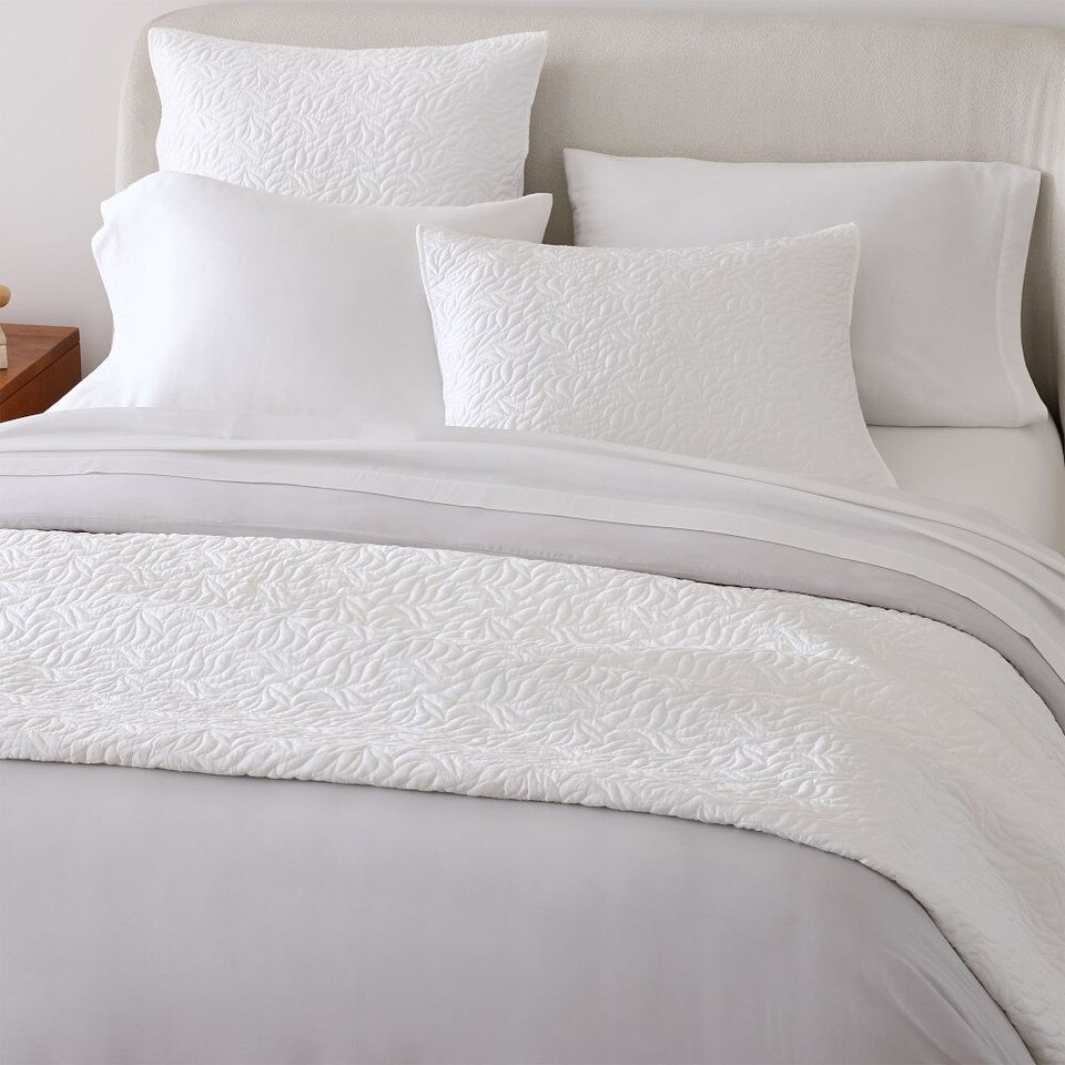 Silky TENCEL™ Floral Bedspread & Pillowcases West Elm UK
